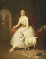 BÜRDE Paul 1819-1874,THE FORTUNE TELLER (Esmeraldo and her goat from Th,Waddington's CA 2005-11-21