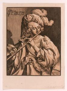 BÜSINCK Ludolph 1590-1669,Le Joueur de flûte,Ferri FR 2020-03-27