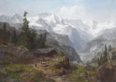 BÜTLER Joseph Niklaus,A View of Lauterbrunnen with the Eiger, Mönch and ,1865,Christie's 2009-06-04