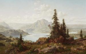 BÜTLER Joseph Niklaus 1822-1885,Blick vom Rigi auf den Vierwaldstätter See,1867,Lempertz 2018-09-19