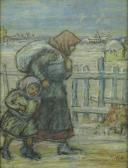 BăRBULESCU B'ARG Ion 1887-1969,Refugiati,Alis Auction RO 2012-01-17