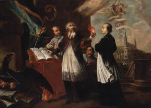 BAADER Johann Baptist,Saint Augustine of Hippo (?) receiving the flaming,Christie's 1998-02-18