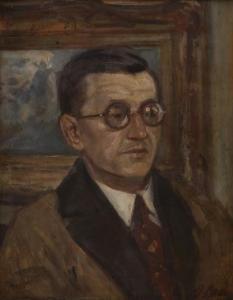 BAAKE Boleslaw 1905-1963,Portret Józefa Pankiewicza,Desa Unicum PL 2017-09-07