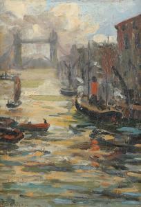 BABBAGE Herbert Ivan 1875-1916,A view of the Thames with Tower Bridge,Woolley & Wallis GB 2020-09-08