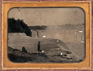 BABBITT Platt D 1822-1879,Man and Woman Viewing Niagara Falls,1855,Skinner US 2015-05-29