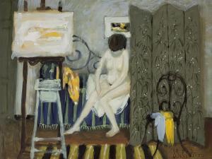 BABOULENE Eugene 1905-1994,Modèle nu assis dans l'atelier,Conan-Auclair FR 2024-03-09