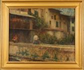 BACCARINI Rito 1895-1970,''PERSONAGGI SUL
 PONTE''.,Viscontea Casa d'Aste IT 2011-03-10
