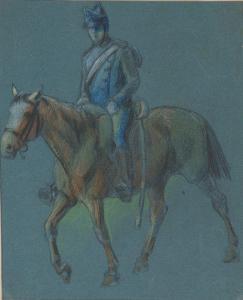 BACCHELLI Mario 1893-1951,Soldato a cavallo,Art International IT 2021-02-17
