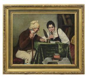 BACCI Adolfo 1856-1897,Il precettore e la giovane allieva,Meeting Art IT 2017-01-29