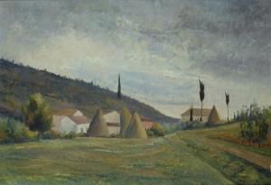 BACCINETTI Aldo Augusto,La sera dottobre in Toscana,1940,Galleria Pananti Casa d'Aste 2017-11-30