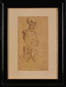 BACH Andreas 1886-1963,Memento Mori - Skelettstudie,Dobritz DE 2018-09-01