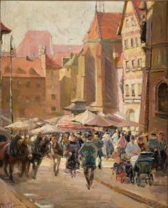 BACH Andreas 1886-1963,View of Nuremberg,1920,Hargesheimer Kunstauktionen DE 2018-09-22