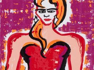 BACH Elvira 1951,Woman with red Dress,Auctionata DE 2017-01-18