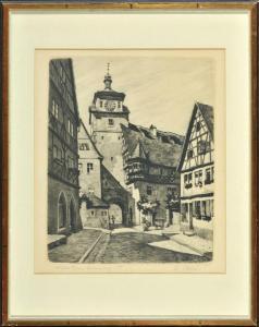 BACH Reinhold 1880-1950,Weißer Turm, Rothenburg o.T,Allgauer DE 2015-04-16