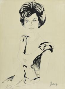 BACHARDY Don 1934,Portrait of Marguerite Littman (1930-2020), seated,Woolley & Wallis GB 2023-06-07