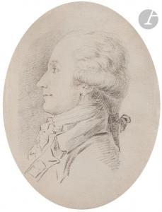 BACHELIER Jean Jacques 1724-1806,Portrait présumé de Monsieur R. Burckart de Bâle d,Ader 2023-03-20