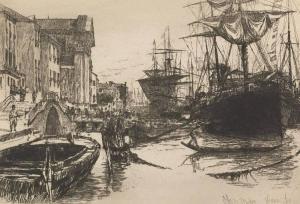 BACHER Otto Henry 1856-1909,"Venice" (Fondamenta Della Zattere),1888,Aspire Auction US 2022-09-08