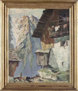 BACHMANN Gustav 1878-1950,Einödhof im Hochgebirge,DAWO Auktionen DE 2017-09-23