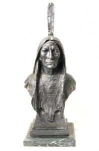 BACHMANN Max 1862-1921,Bust of an Indian,California Auctioneers US 2019-07-28