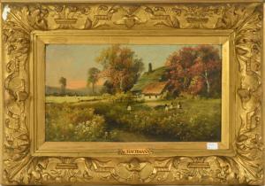 BACHMANN Minna 1860-1887,Paysage champêtre,Rops BE 2019-02-24
