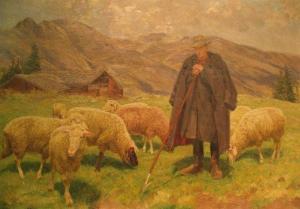 BACHRACH BARÉE Helmut 1898-1964,A Shepherd and his Flock,William Doyle US 2007-03-13