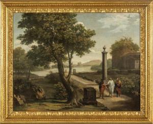 BACIGALUPO Giuseppe 1744-1821,Paesaggio con personaggi e colonna,Boetto IT 2023-06-20