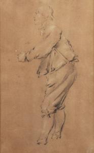 BACKER Harriet 1845-1932,Homme debout de profil,Rieunier FR 2017-12-11