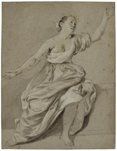 BACKER Jacob Adriaensz,Study of a seated woman, her arms outstretched,Christie's 2024-02-01