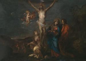BACKEREEL Gilles 1572-1662,Cristo in Croce con figure accessorie,Palais Dorotheum AT 2009-03-31