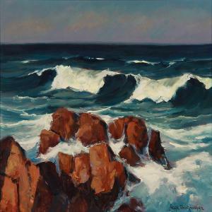 BACKHAUSEN Aage 1908-1966,Coast with waves and stones,Bruun Rasmussen DK 2012-02-20