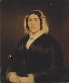 BACKLER Joseph,Portrait of a lady, seated half-length, in a black,1851,Christie's 2008-09-25