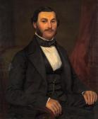 BACKLER Joseph 1815-1895,Portrait of Robert McPhillamy,1850,Mossgreen AU 2016-06-28