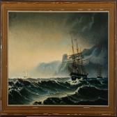 BACKMAN C 1800-1800,Ships at the coast,1884,Bruun Rasmussen DK 2008-04-21