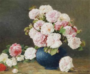 BACKVIS Frans 1857-1926,Peonies in a blue vase,1898,Christie's GB 2014-09-11