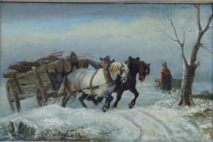 BACKVIS Frans 1857-1926,Winterlandschaft mit Baum,1873,Georg Rehm DE 2022-12-08