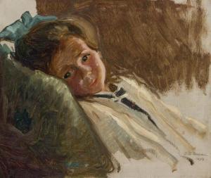 BACON Charles Roswell 1868-1913,Portrait of a Young Girl,1908,Shannon's US 2015-10-29