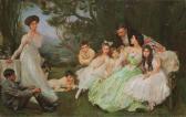 BACON Charles Roswell 1868-1913,The Golden Butterfly - the Harvey family,1907,Christie's 2013-03-13