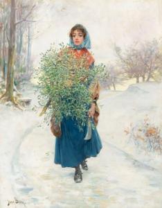 BACON Henry 1839-1912,Cutting the Mistletoe,William Doyle US 2022-03-02
