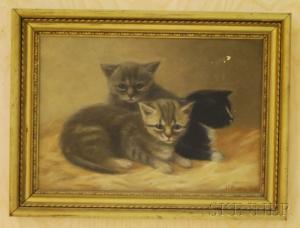 BACON Irving Lewis 1853-1910,Kittens,1891,Skinner US 2011-02-17