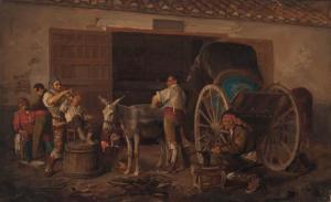 BADENES BERNARDO FERRANDIZ 1835-1885,El trasquilon,1869,Christie's GB 2000-10-12