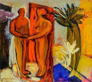 BADENHORST Philip 1957,Abstract with Figures,1999,5th Avenue Auctioneers ZA 2024-02-18