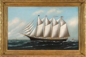 BADGER Samuel Finley Morse 1873-1919,Portrait of the four-masted schooner William H. ,1880,Eldred's 2024-02-28