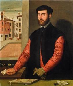 BADILE Antonio 1518-1560,Portrait of an artist,1552,Palais Dorotheum AT 2017-10-17