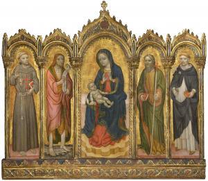 BADILE GIOVANNI,The Madonna and Child enthroned, with Saint Franci,Palais Dorotheum 2023-12-15