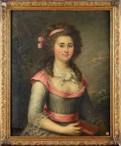BADIN Jules 1800-1900,Portrait de femme au livre,Coutau-Begarie FR 2011-11-23