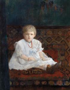 BADJOV Stefan 1881-1953,Kleines Mädchen mit roterKorallenkette,1907,Palais Dorotheum AT 2008-12-04