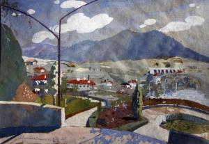 BADJOV Stefan 1881-1953,Landscape From Bankya,1937,Victoria BG 2011-03-31