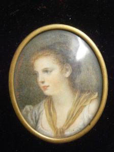 BADOIS Jeanne,Miniature représentant une jeune femme,1887,Campo & Campo BE 2015-12-01