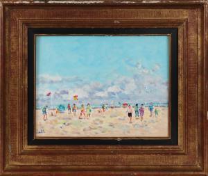 BAECHLER Christian 1947,Un matin sur la plage,Cannes encheres, Appay-Debussy FR 2024-02-23