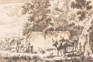 BAECK Elias,paesaggi rurali con contadini e animali (2 opere),Wannenes Art Auctions 2022-03-29